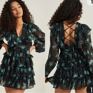 Altar'd State Maisley Ruffle Floral Mini Dress.